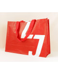 PP Woven Bag printed logo red white