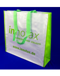 PP Woven Bag green handle green side Innotax