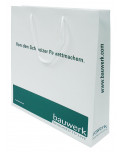 bedruckte Papiertragetaschen für Messen bauwerk.com