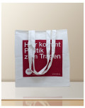 Exklusive Baumwolltaschen weiß und bedruckt