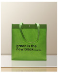 PP Non Woven Taschen green is the new black grün