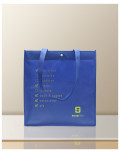 PP Non Woven Taschen blau mit Siebdruck 