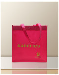 PP Non Woven Taschen rot mit zweifarbigem Druck 