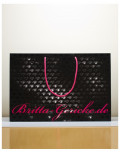 matte Papiertragetaschen mit seriellem UV Spot