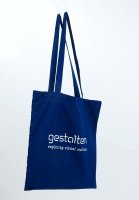 Cotton bag, reflex, blue-white screen print