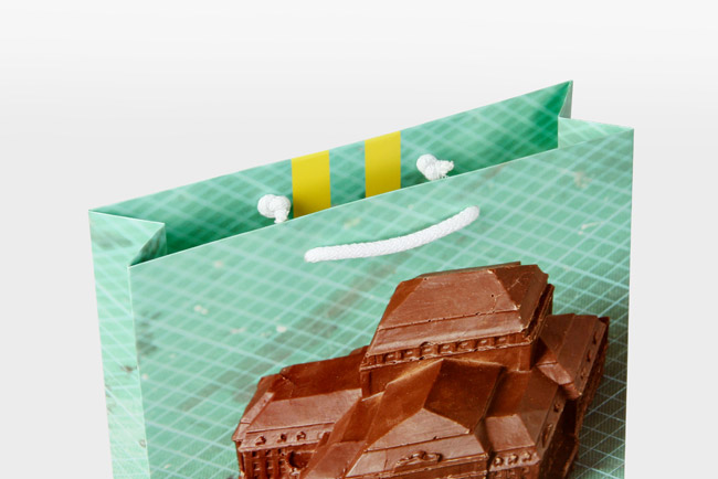 Two different front sides, view of the border envelope, pocket print
