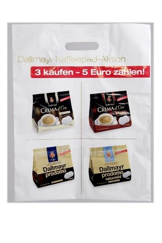 Alois Dallmayr Kaffee, LDPE DKT Tasche, 50µ, 6farbig, praktische Plastiktüten mit Logo, repräsentativ und praktisch, farbige und robuste Plastiktüte mit Aufdruck, Plastik Tasche, für Sie indidviduell bedrucken lassen mit Logo