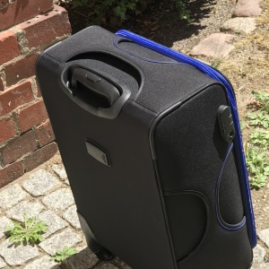 Koffer Schwarz Blau, Rückseite Top