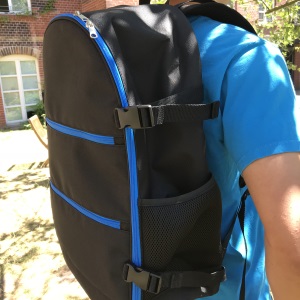 Rucksack Schwarz Blau, tragen 5