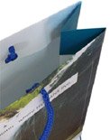 Verknotung handgemacht bei Kordeltaschen 