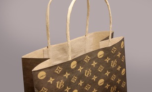 Small amount of kraft paper bag, hand-folded and hand-glued, offset printing
