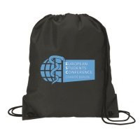 Cost-effective cord pull-bag made of nylon, variant European Students Conference