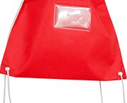Aufgeschweißtes Sichtfenster auf Non woven Sportbeutel